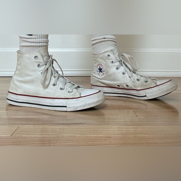 White Chuck Taylor All Star Canvas Converse Sneakers - Picture 3 of 6